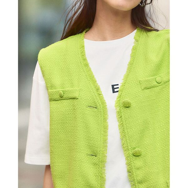 RANAN（ラナン）の「サマーツイードロングベスト（ベスト）」｜詳細画像