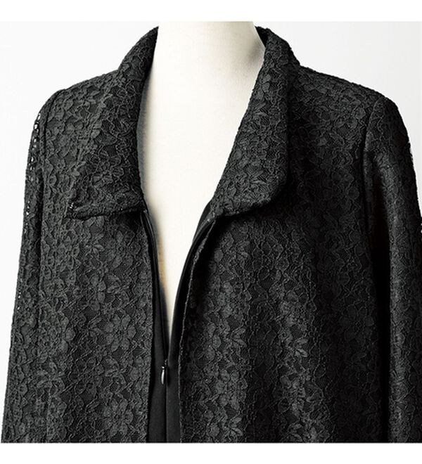 ルフラン（ルフラン）の「重ね着風総レースワンピース（ブラックフォーマル（喪服・礼服））」｜詳細画像