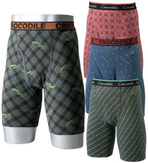 「【４枚組】＜クロコダイル＞革新設計！瞬温（Ｒ）ボクサーパンツ（メンズ尿シミパンツ）」｜4枚組 ロング