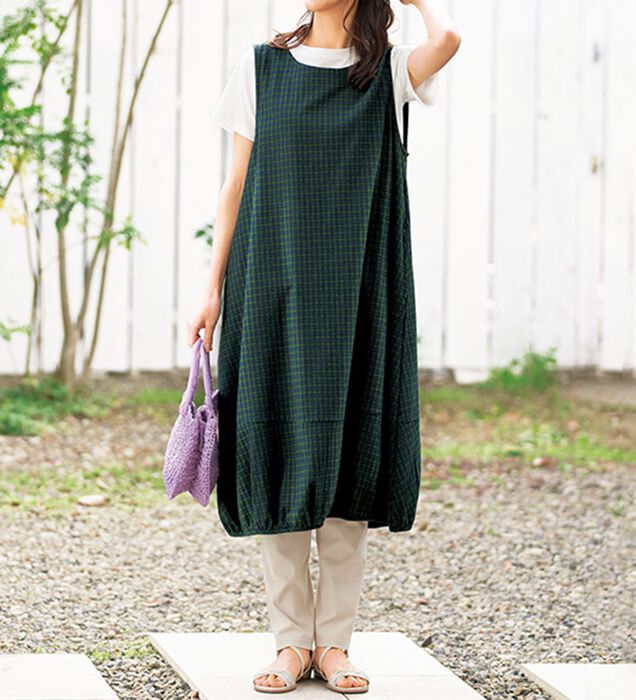 ENFOLD - ENFOLD 19SS スポンジダブルクロスコクーンワンピース