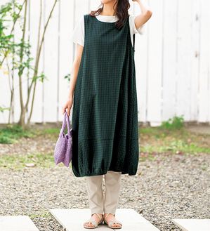 BELLUNA（ベルーナ）の「綿１００％ポケット付コクーンワンピース（その他ワンピース）」｜詳細画像