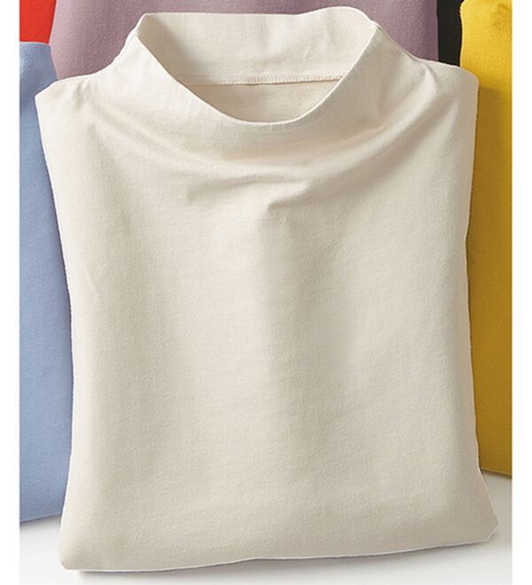 BELLUNA（ベルーナ）の「ヒンヤリ制菌加工綿１００％プルオーバー（カットソー）」｜ライトグレー