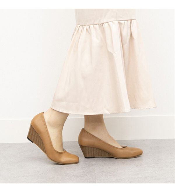 BELLUNA（ベルーナ）の「雨でも安心日本製こだわりウェッジパンプス（パンプス）」｜詳細画像