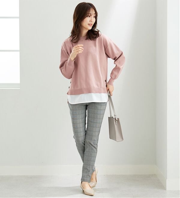 BELLUNA（ベルーナ）の「裾ボタン重ね着風ニットプルオーバー（ニット・セーター）」｜詳細画像