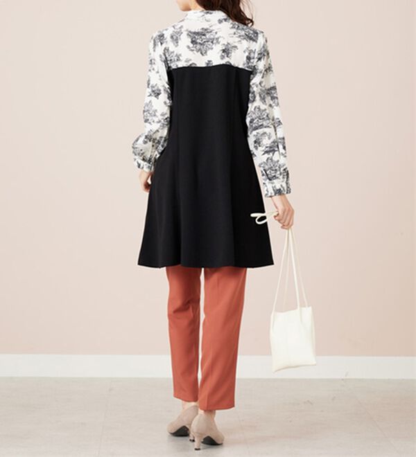 BELLUNA（ベルーナ）の「リボン付ブラウス切替チュニックワンピース（チュニック）」｜詳細画像