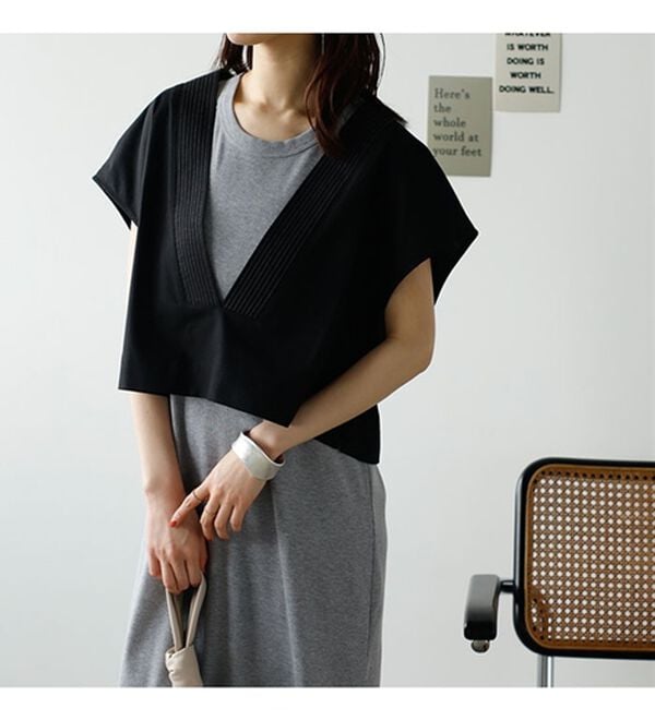 GeeRA（ジーラ）の「アメスリリブワンピ＆ベストセット（カットソーワンピース）」｜詳細画像