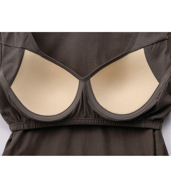 「綿１００％汗ジミ対策　カップ付ハイネック（ブラトップ・カップ付きインナー）」｜詳細画像