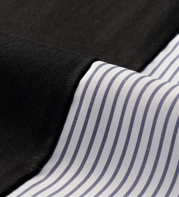 BELLUNA（ベルーナ）の「カーデフェイクストライプシャツ（チュニック）」｜詳細画像