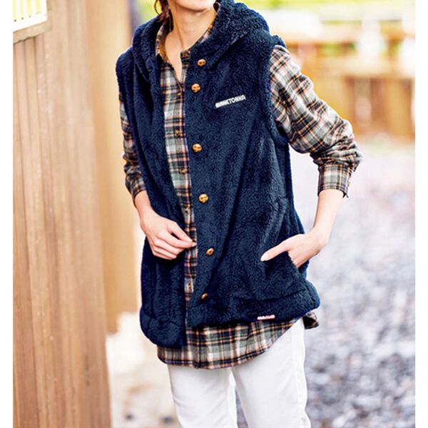 BELLUNA（ベルーナ）の「＜ミネトンカ＞裏フリースチェックシャツ（チュニック）」｜詳細画像