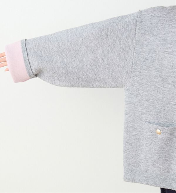 RANAN（ラナン）の「裏配色ゴールド調ボタンニットコーディガン（ニットカーディガン）」｜詳細画像