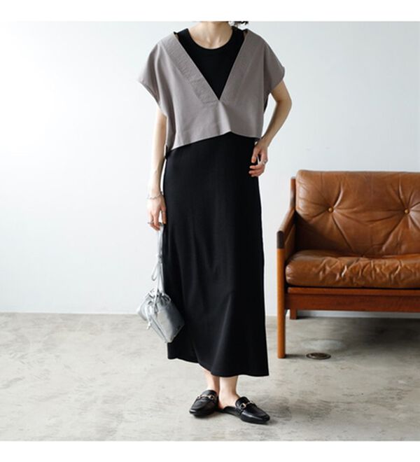 GeeRA（ジーラ）の「アメスリリブワンピ＆ベストセット（カットソーワンピース）」｜詳細画像