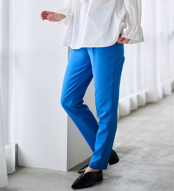 RANAN（ラナン）の「【選べる股下】美脚シルエットタックパンツ（股下６１・６５ｃｍ）（フルレングスパンツ）」｜詳細画像