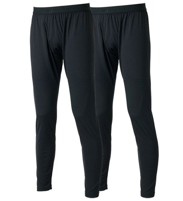 「【２枚組】＜ミズノ＞ブレスサーモアンダーウエア　タイツ（メンズ靴下・タイツ）」｜ブラック