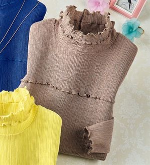 ルフラン（ルフラン）の「メロウ使い楊柳プルオーバー（カットソー）」｜ベージュ