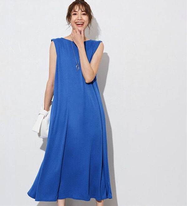 Pierrot（ピエロ）の「タックスリーブロングワンピース（ロングワンピース）」｜詳細画像