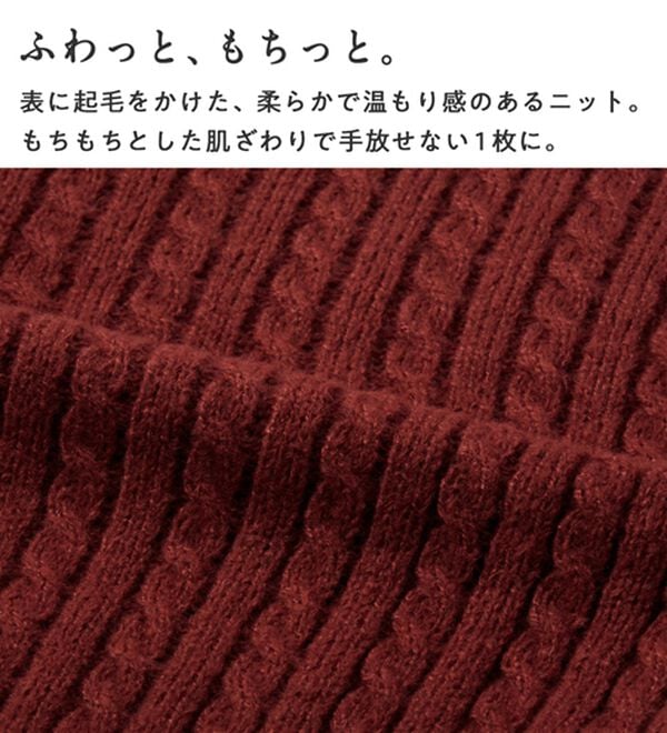 Viola e Viola（ヴィオラ エ ヴィオラ）の「ゆるっと可愛い！ミニケーブル柄ニットカーディガン（ニットカーディガン）」｜詳細画像