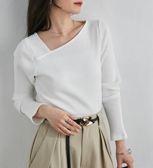 RANAN（ラナン）の「アシメネックトップス（カットソー）」｜詳細画像