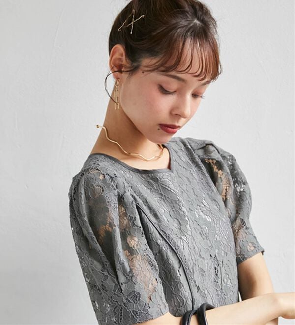 RANAN（ラナン）の「花柄レースフレアーシルエットドレス（その他ワンピース）」｜詳細画像