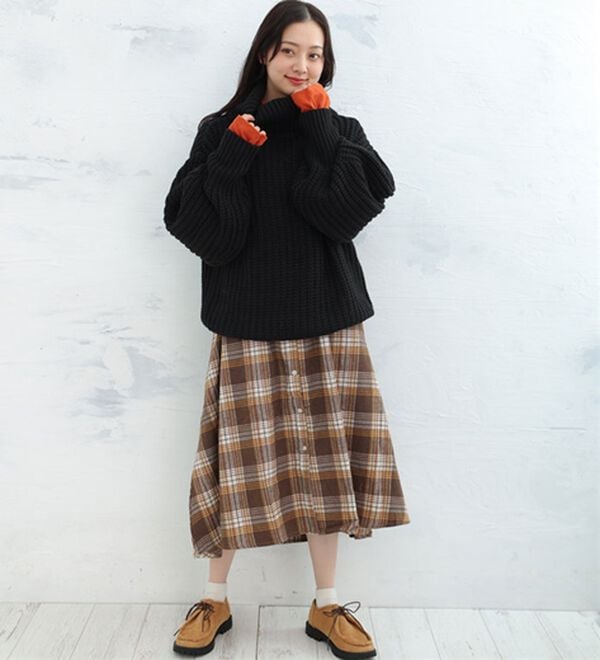 A HAPPY MARILYN（アハッピーマリリン）の「【Ｌ～４Ｌ】カラーを楽しむおしゃゆるチャンキーニット（ニット・セーター）」｜詳細画像