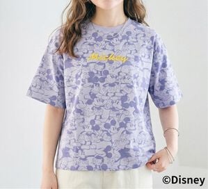 BELLUNA（ベルーナ）の「＜Ｄｉｓｎｅｙ＞【ミッキー】総柄プリントボックスシルエットTシャツ（カットソー）」｜ラベンダー