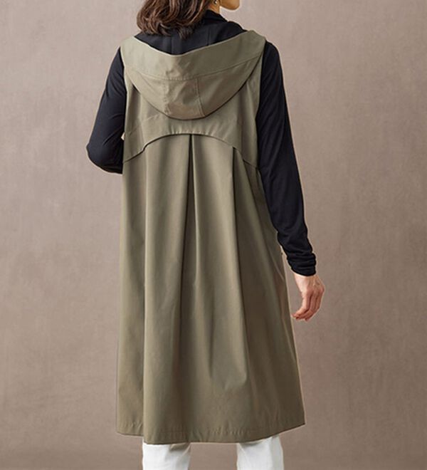 BELLUNA（ベルーナ）の「配色切替サイドボタン使いロングベスト（ベスト）」｜詳細画像