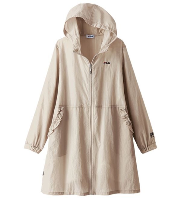 FILA＞バックティアードはっ水軽量ロング丈ブルゾン - ベルーナ