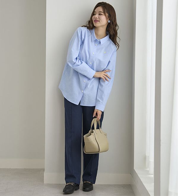 BELLUNA（ベルーナ）の「【ＰＯＬＯ　ＢＣＳ】オックス素材刺しゅうシャツ（シャツ）」｜詳細画像