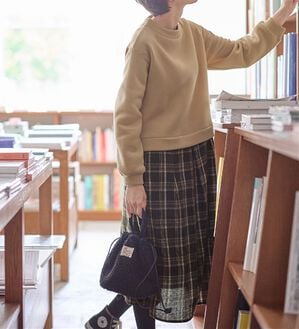 Viola e Viola（ヴィオラ エ ヴィオラ）の「楽ちんコーデドッキングワンピ（ドッキングワンピース）」｜モカブラック系