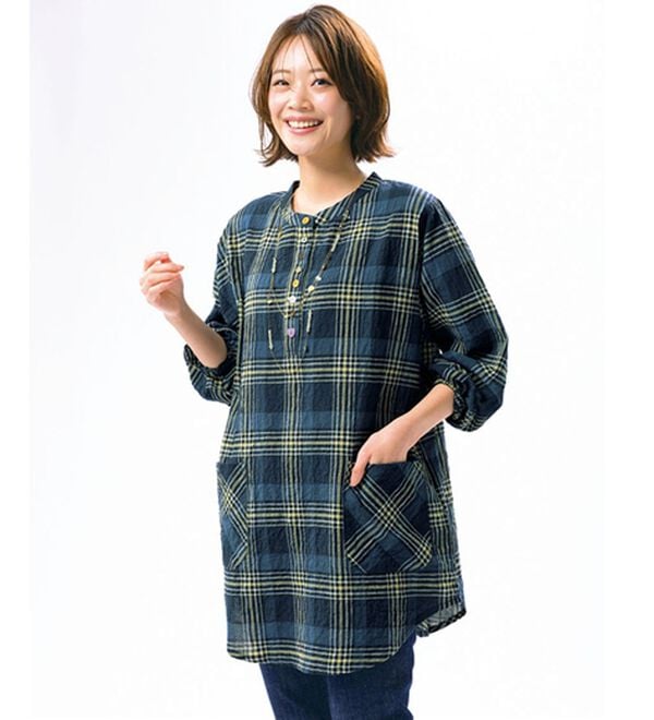 ルフラン（ルフラン）の「【３色組】ボタンが可愛い！さらりかっぽうチュニック（チュニック）」｜詳細画像