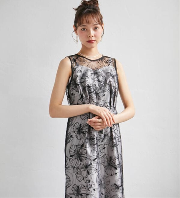RANAN（ラナン）の「3way袖取り外し可能フェザーレースドレス（その他ワンピース）」｜詳細画像