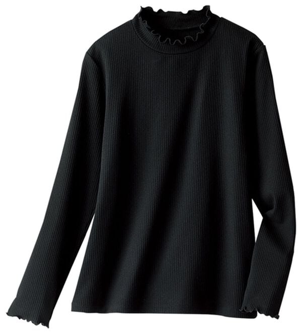 BELLUNA（ベルーナ）の「【フリル衿リブプルオーバー付】ジップ使いジャンパースカート（ジャンパースカート）」｜詳細画像