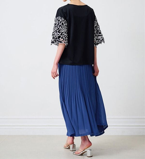 RANAN（ラナン）の「シフォンプリーツマキシスカート（ロングスカート）」｜詳細画像