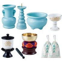 「陶器製仏具７点セット（仏壇・仏具）」