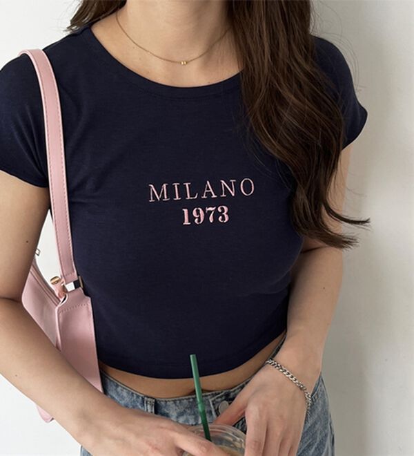 GeeRA（ジーラ）の「刺しゅうロゴコンパクトＴシャツ（カットソー）」｜詳細画像