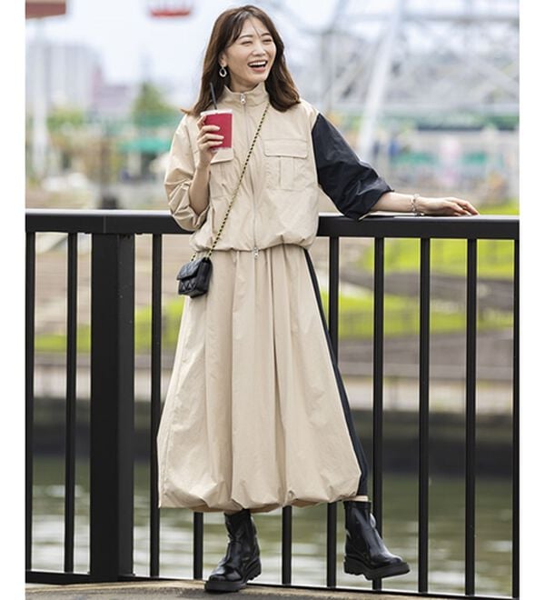 BELLUNA（ベルーナ）の「はっ水！ナイロンバルーンジャケット（ブルゾン）」｜詳細画像