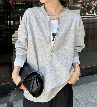 RANAN（ラナン）の「フロントハーフジップスウェット（トレーナー・スウェット）」