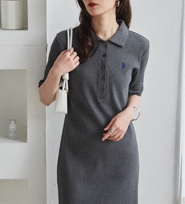 RANAN（ラナン）の「＜U.S.POLO ASSN.＞ ポロ衿リブワンピース（その他ワンピース）」｜詳細画像