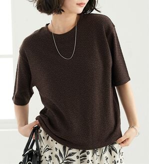 BELLUNA（ベルーナ）の「ジャカード素材プルオーバー（カットソー）」｜詳細画像