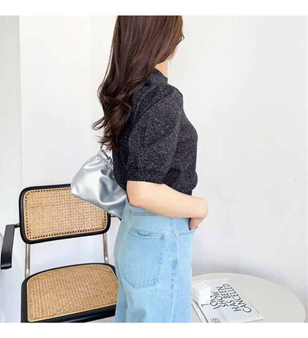 GeeRA（ジーラ）の「ラメパフスリーブニット（ニット・セーター）」｜詳細画像