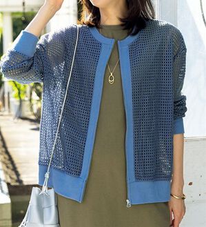 ルフラン（ルフラン）の「風を感じる！メッシュブルゾン（ブルゾン）」｜ブルー