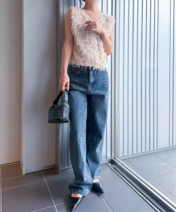 RANAN（ラナン）の「前後2WAYフリンジショートベスト（ベスト）」｜詳細画像