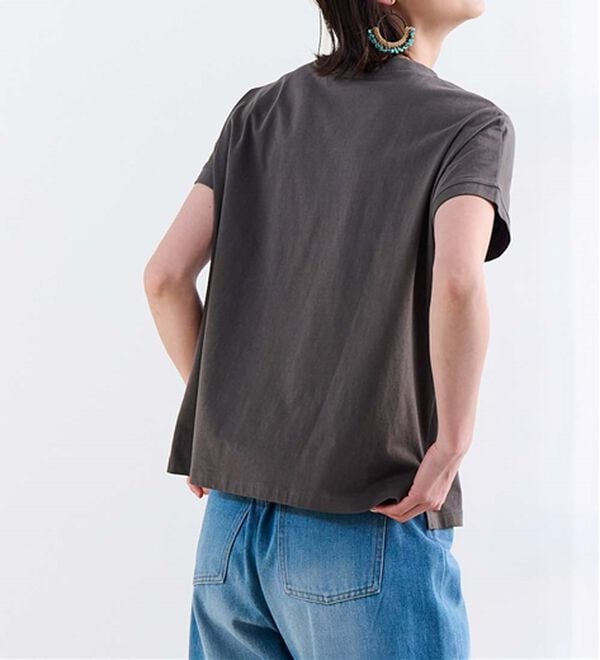 RANAN（ラナン）の「【選べる袖丈】＜BC＞綿100％プチハイネックＴシャツ（カットソー）」｜詳細画像