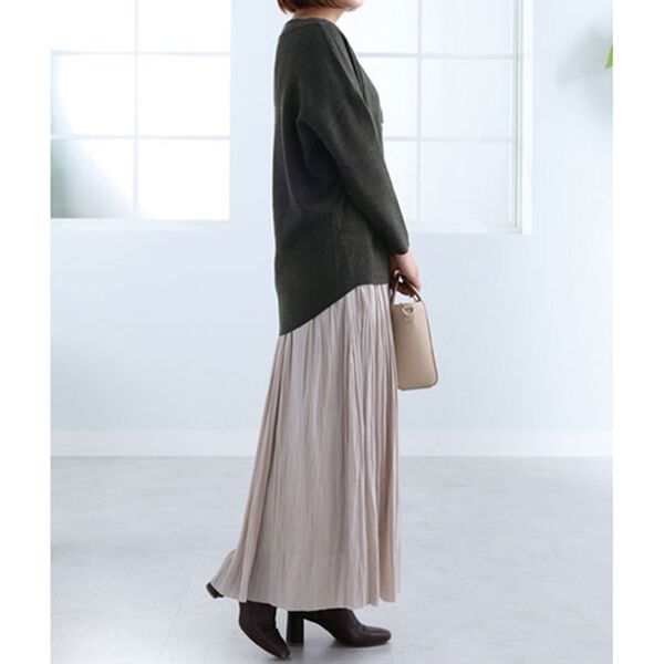 BELLUNA（ベルーナ）の「衿デザインニットプルオーバー（チュニック）」｜詳細画像