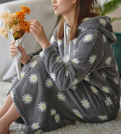 YU'NOW（ユナウ）の「ふんわりモコボアルームウェアマキシワンピース（パジャマ・ルームウェア）」