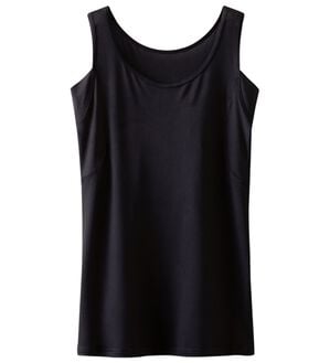 LAVIENNE（ラヴィエンヌ）の「さらりラボ！冷たい！タンクトップ（肌着・インナーウェア）」｜ブラック