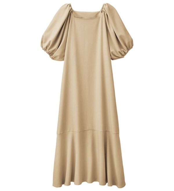 RANAN（ラナン）の「ひんやり！スクエアネックボリューム袖ワンピース（その他ワンピース）」｜詳細画像