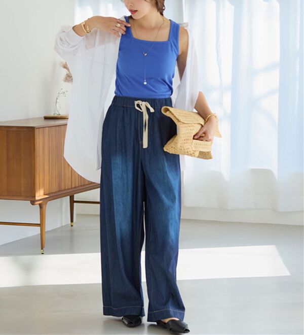 Viola e Viola（ヴィオラ エ ヴィオラ）の「保冷剤ポケット付スクエアタンクトップ（タンクトップ・キャミソール）」｜詳細画像