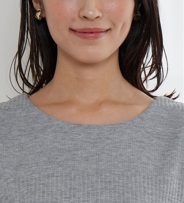 BELLUNA（ベルーナ）の「後ろボタンボーダージャカードワンピース（その他ワンピース）」｜詳細画像