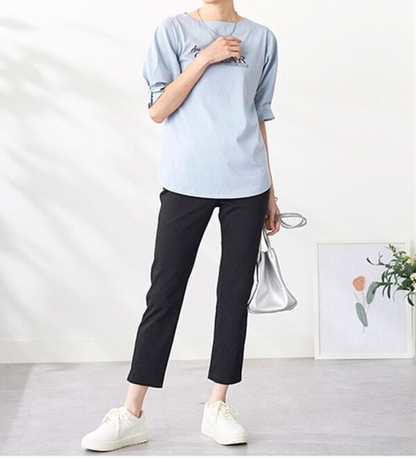 BELLUNA（ベルーナ）の「【再入荷】美ストレッチ素材アンクル丈レギンスパンツ（クロップドパンツ）」｜詳細画像