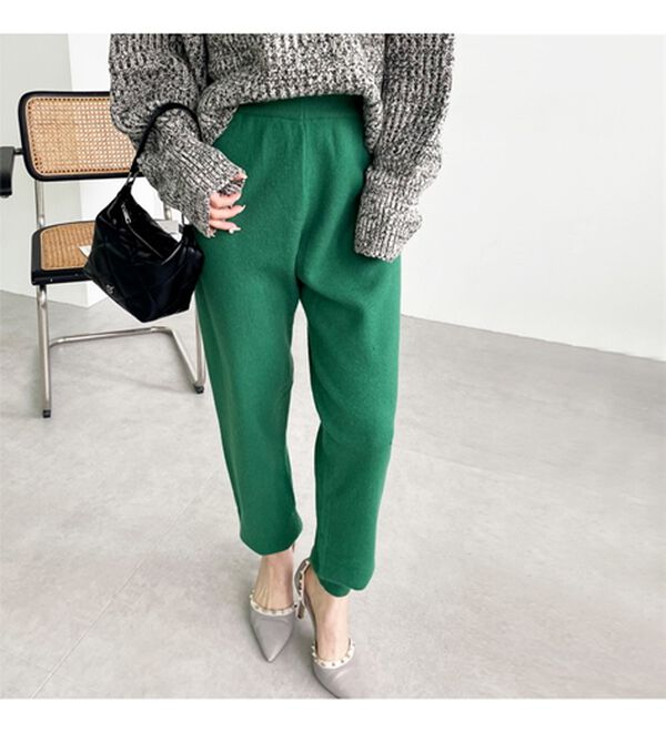 GeeRA（ジーラ）の「ニットジョガーパンツ（フルレングスパンツ）」｜詳細画像